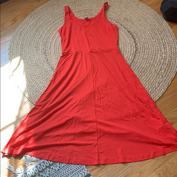 Red summer dress midi - Picture 4 of 6